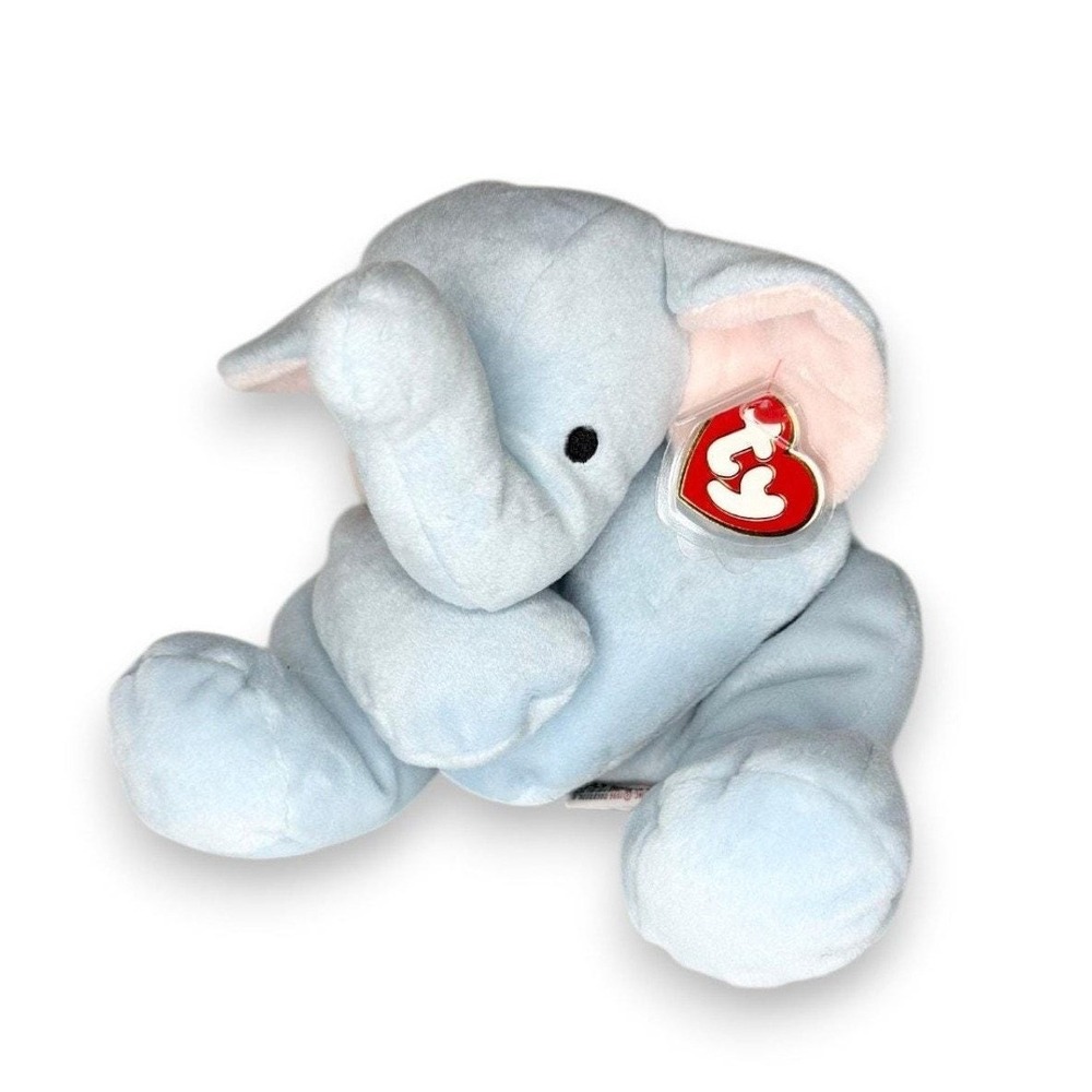 Squirt the Elephant TY Pillow Pal | Gentle Giant | Mint Heart Tag
